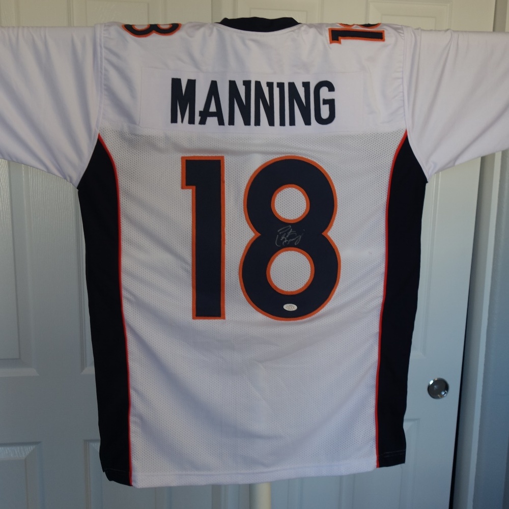 Manning Broncos Autographed Football Jersey W/COA